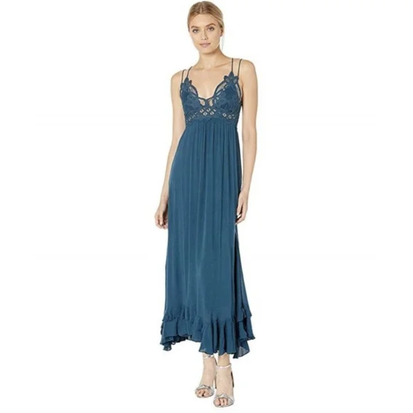 Free People Dresses Free People Adella Maxi Slip Dress L Lace - Main Image